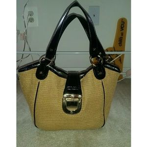 Michael Kors Woven Straw Shoulder Bag